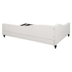 Lit de repos d'angle en lin grande taille