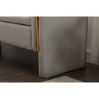 Banc de rangement en velours pour chambre à coucher avec garniture en métal doré pour salon, chambre à coucher, intérieur