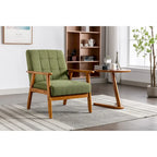 Fauteuil d'appoint en bois rembourré, style Mid-Century Modern