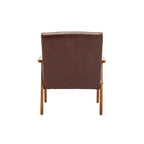 Fauteuil d'appoint en bois rembourré, style Mid-Century Modern