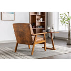 Fauteuil d'appoint en bois rembourré, style Mid-Century Modern
