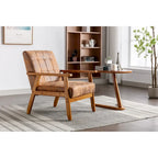 Fauteuil d'appoint en bois rembourré, style Mid-Century Modern