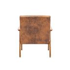 Fauteuil d'appoint en bois rembourré, style Mid-Century Modern
