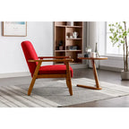 Fauteuil d'appoint en bois rembourré, style Mid-Century Modern