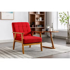 Fauteuil d'appoint en bois rembourré, style Mid-Century Modern