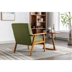 Fauteuil d'appoint en bois rembourré, style Mid-Century Modern