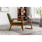 Fauteuil d'appoint en bois rembourré, style Mid-Century Modern