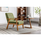 Fauteuil d'appoint en bois rembourré, style Mid-Century Modern