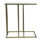 Table d'appoint en verre transparent - Or antique