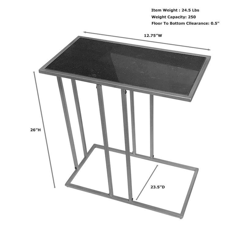 Table d'appoint en verre transparent - Or antique