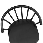 Chaises de salle à manger sans accoudoirs en bois à dossier à barreaux, lot de 4