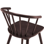 Chaises de salle à manger sans accoudoirs en bois à dossier à barreaux, lot de 4