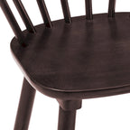 Chaises de salle à manger sans accoudoirs en bois à dossier à barreaux, lot de 4