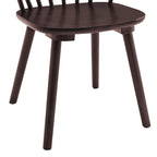 Chaises de salle à manger sans accoudoirs en bois à dossier à barreaux, lot de 4