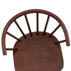 Chaises de salle à manger sans accoudoirs en bois à dossier à barreaux, lot de 4