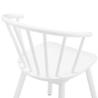 Chaises de salle à manger sans accoudoirs en bois à dossier à barreaux, lot de 4