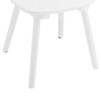 Chaises de salle à manger sans accoudoirs en bois à dossier à barreaux, lot de 4