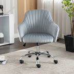 Fauteuil d'appoint Chaise de bureau moderne et décontractée avec hauteur réglable en velours et roulettes réglables