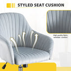 Fauteuil d'appoint Chaise de bureau moderne et décontractée avec hauteur réglable en velours et roulettes réglables
