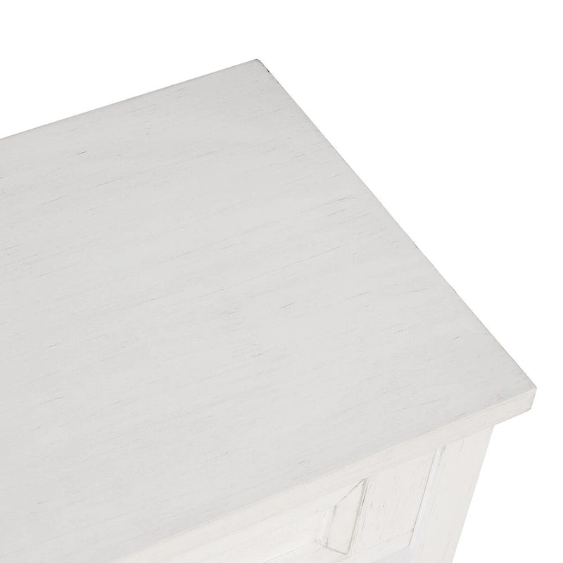 Table console de 36 po en pin de style rustique pour entrée de canapé avec 4 tiroirs et 1 étagère de rangement