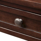 Table console de 36 po en pin de style rustique pour entrée de canapé avec 4 tiroirs et 1 étagère de rangement