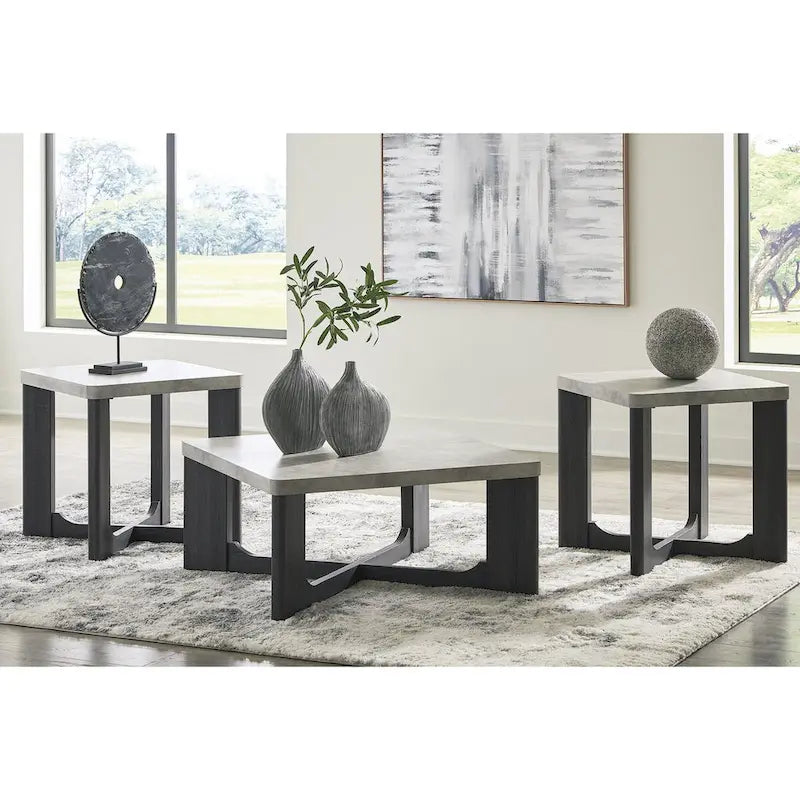 Table basse de designer (Lot de 3) - 35L x 35P x 17H