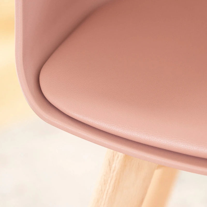 de 2 chaises de salle à manger avec pieds en bois de hêtre