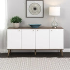 Bahut moderne milieu de siècle à 4 portes – 64 L x 32 H x 16 P