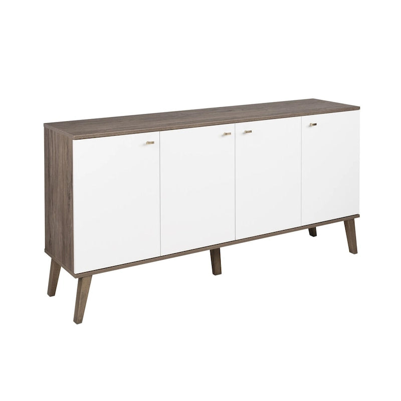 Bahut moderne milieu de siècle à 4 portes – 64 L x 32 H x 16 P