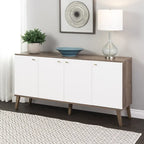 Bahut moderne milieu de siècle à 4 portes – 64 L x 32 H x 16 P