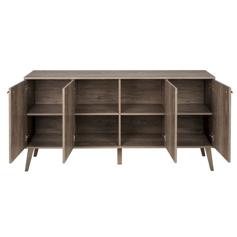 Bahut moderne milieu de siècle à 4 portes – 64 L x 32 H x 16 P