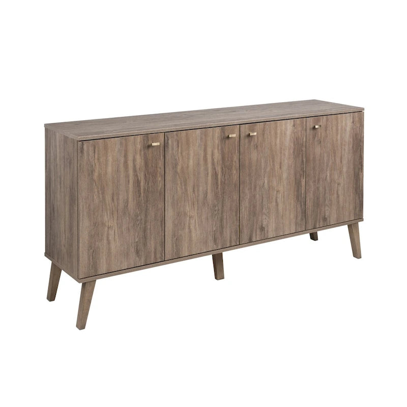 Bahut moderne milieu de siècle à 4 portes – 64 L x 32 H x 16 P