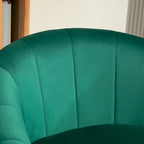 Fauteuil moderne en velours avec accents dorés